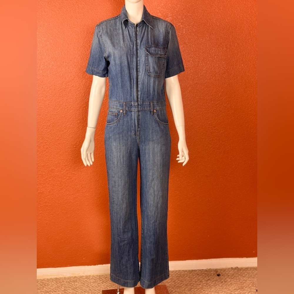 RIVET.UTILITY Classic Blue Women's Denim Overalls Size Small